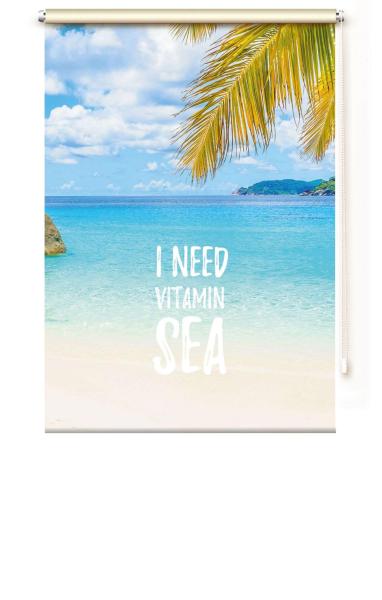Vitamin Sea Palm Extartiqe Duschrollo - Duschvorhang Tolle Verarbeitung Made in Germany
